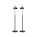 Modern Floor Lamp With Adjustable Arm And Black Gold Metal Stand Design
