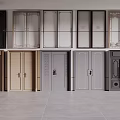 Various Security Doors With Modern Designs Featuring Wooden Metal And Glass Elements In Different Colors