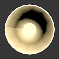 Golden Award Trophy With Decorative Bands And Reflective Base On Dark Background
