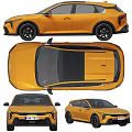 Yellow Modern Crossover Car Exterior With Black Wheels And Sleek Design