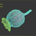 Pinkish Purple Poppy Pod With Stem And Residual Petals 3D Rendered On Dark Background