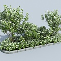 Modern flowerbed platform 3d model