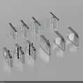 Public Facilities Various Modern Turnstiles With Metal Design For Entrance Control 3d model