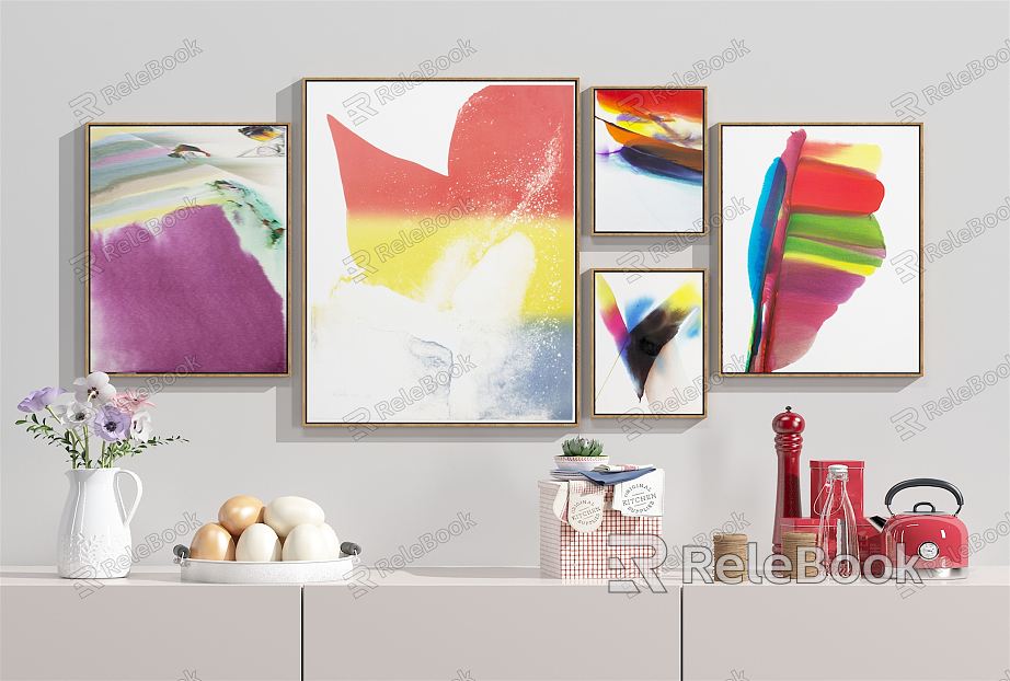 Modern Abstract Painting Abstract Hanging Painting Combination Ornaments model