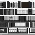 Diverse Building Facade Designs With Metal Grilles Wood Panels And Stone Elements