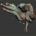 Happy Family Interacting With Father Holding Mother And Young Boy In Playful Pose