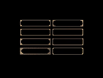 New Chinese style line door frame 3d model