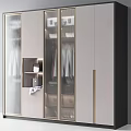Modern Wardrobe Design With Glass Doors Drawer Storage And Hanging Area