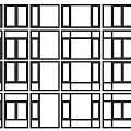 Various Window Frame Designs In Grid Arrangement With Different Panel Styles 3d model