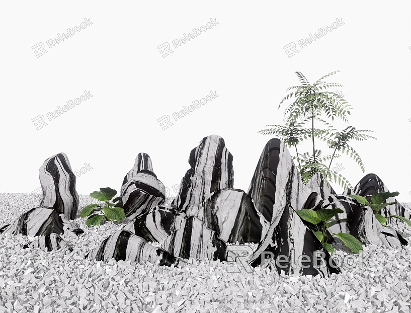 Landscape stone cloud stone stone rubble stone rockery stone model