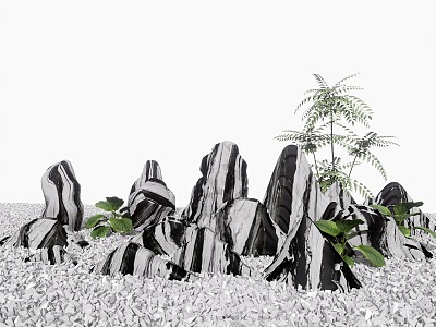 Landscape stone cloud stone rubble stone rockery stone model