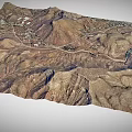 Terrain Mountain Peak Mountain Range Plateau Desert Cliff Geopark Terrain 3d model