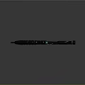 Futuristic Sci Fi Weapon Design Modern Rifle with Green Lights and Sleek Black Body