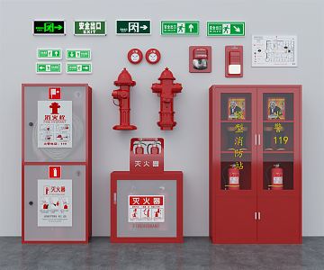 modern fire fighting equipment fire fighting equipment 3d model