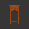 Wooden Console Table With Classic Design Two Drawers Lower Shelf And Turned Legs