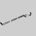 Modern Black Gate Featuring Vertical Striped Metal Design and Contemporary Style