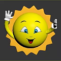 Sun Expression Package Clouds Stars Moon Weather Expression Package Expression Package WeChat Expression Package Cartoon Expression 3d model