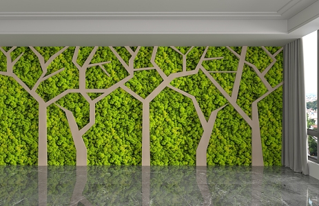 Modern background wall 3d model