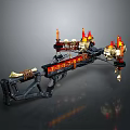 Siege Vehicle Siege Crossbow Arrow Mechanical Crossbow Shift Bow Arrow 3d model