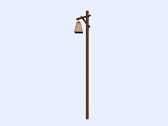 High pole lamp rural street lamp landscape lamp 3d model