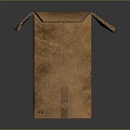 Brown Hand Made Box With Accordion Style Folded Sides And Textured Surface