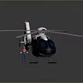 Sleek White Modern Helicopter With Rotors Cockpit And Shiny Exterior Design