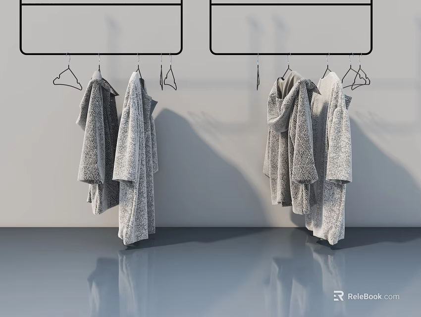 Modern Hinged Door Design For Interior Space With Glass Panel And Minimalist Frame 3d model