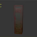 Vertical Metal Locker Furniture With Single Door And Ventilation Slats