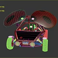 Modern travel car self-modified car modified car 3d model
