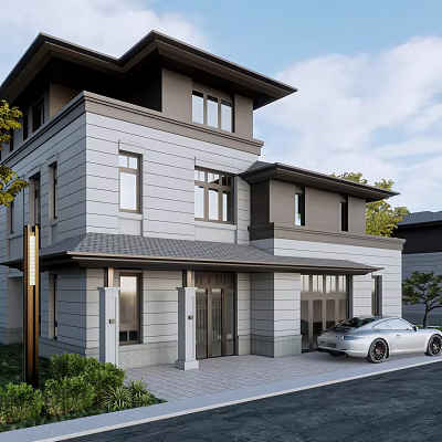 Semi-Detached Villa 3d models