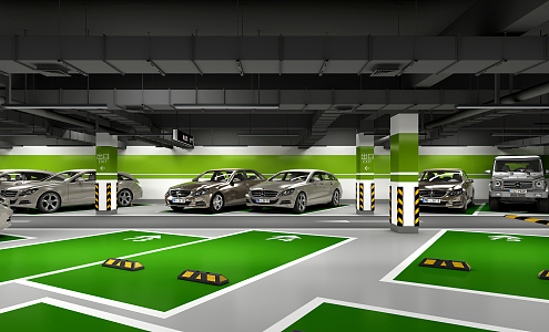 Modern Parking 3d model