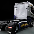 DAF Western Transport Co Truck With White Blue Yellow Design And Modern Transportation Look