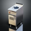 Stainless Steel Commercial Kitchen Appliance With Control Panel And Heating Knob
