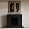 Middle ancient style fireplace 3d model