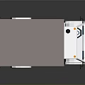 minibus minivan driverless bus school bus van box car 3d model