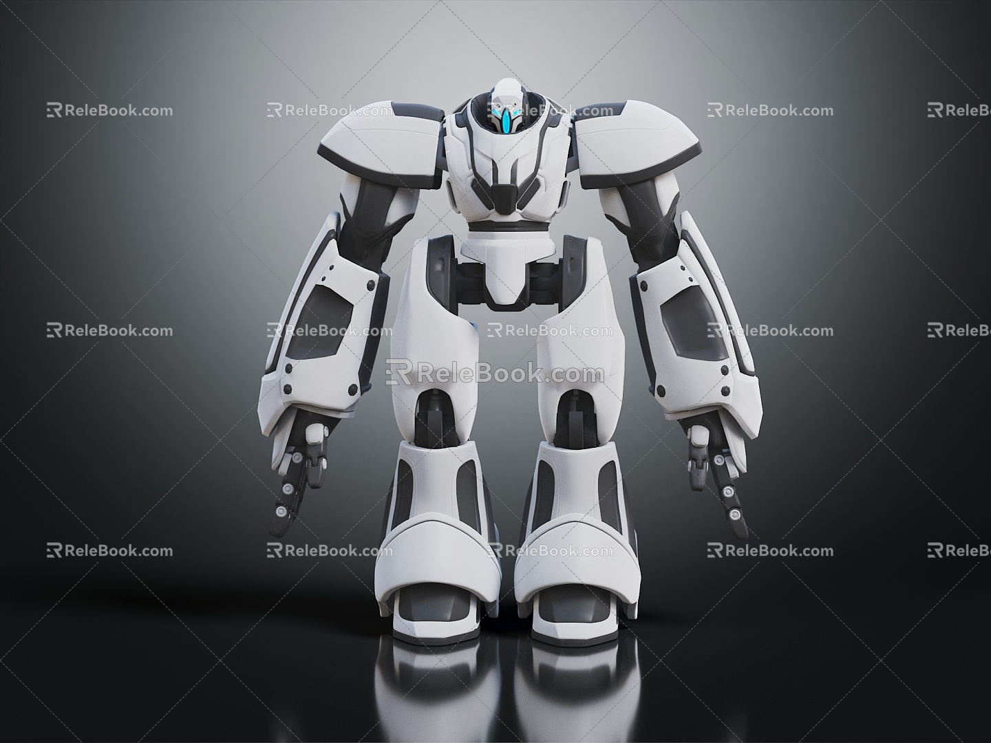 Modern Robot Robot Warrior Mechanical Combat Police Mechanical Armor 3d model