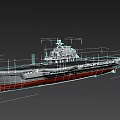 Low model aircraft carrier Liaoning military game model 3d model