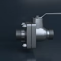 Industrial Metal Valve With Lever Handle And Threaded End Connections