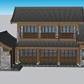 Traditional Chinese Rural Self-built House With Tile Roof And Wooden Structure