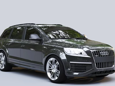 Audi Black SUV With Sleek Design Alloy Wheels And Front Grille 3d model