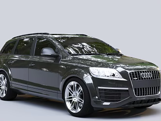 Black car Audi Q7 3d model