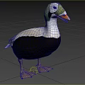 Modern Pattern Eder Duck Animal Creatures 3d model
