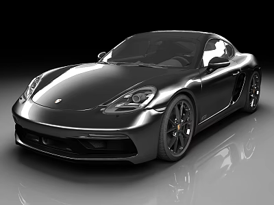 Sleek Black Sports Car Exterior Design With Aerodynamic Body And Alloy Wheels 3d model