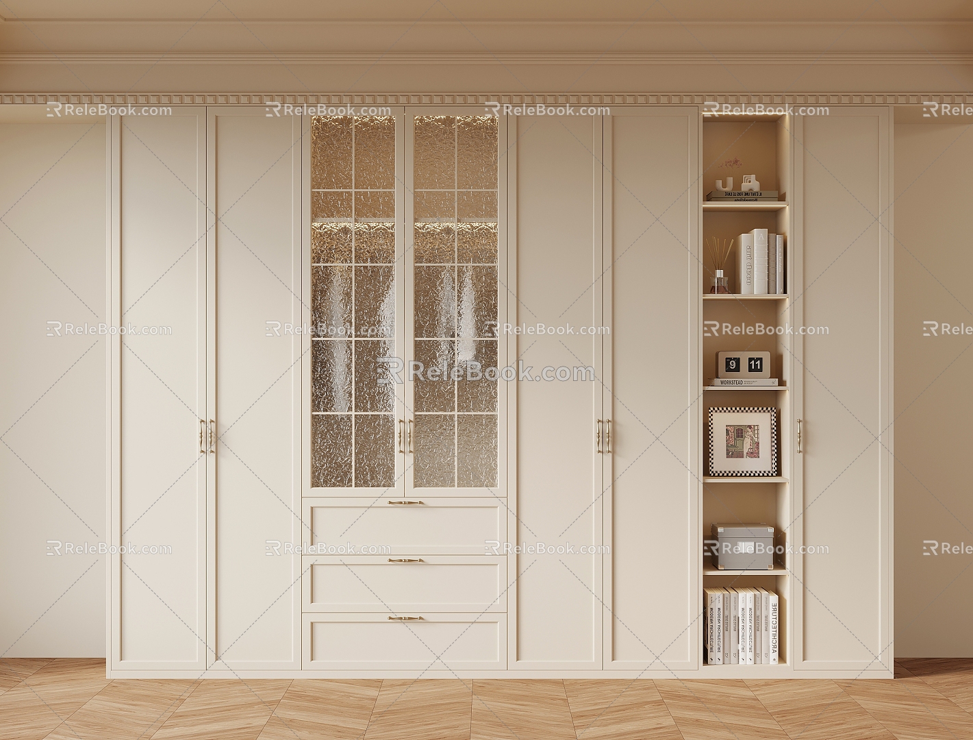 French Cream Wardrobe 3d model