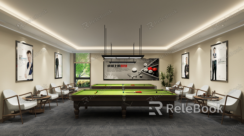 Modern Billiard Room model