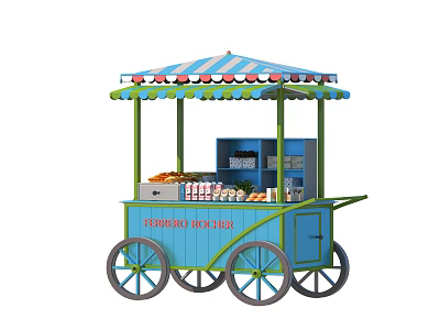 Modern Sale Truck Breakfast Car 3d model