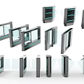 Public Facility Access Control Turnstiles Featuring Different Modern Styles And Shapes 3d model
