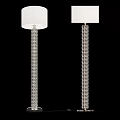 Elegant Modern Floor Lamp With White Lampshade And Crystal Stand 3d model