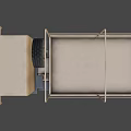 Khaki Military Truck With Open Cargo Bed And Rugged Six Wheel Design