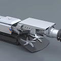 Industrial Tracked Boring Machine With Large Drill Head And Supporting Arms